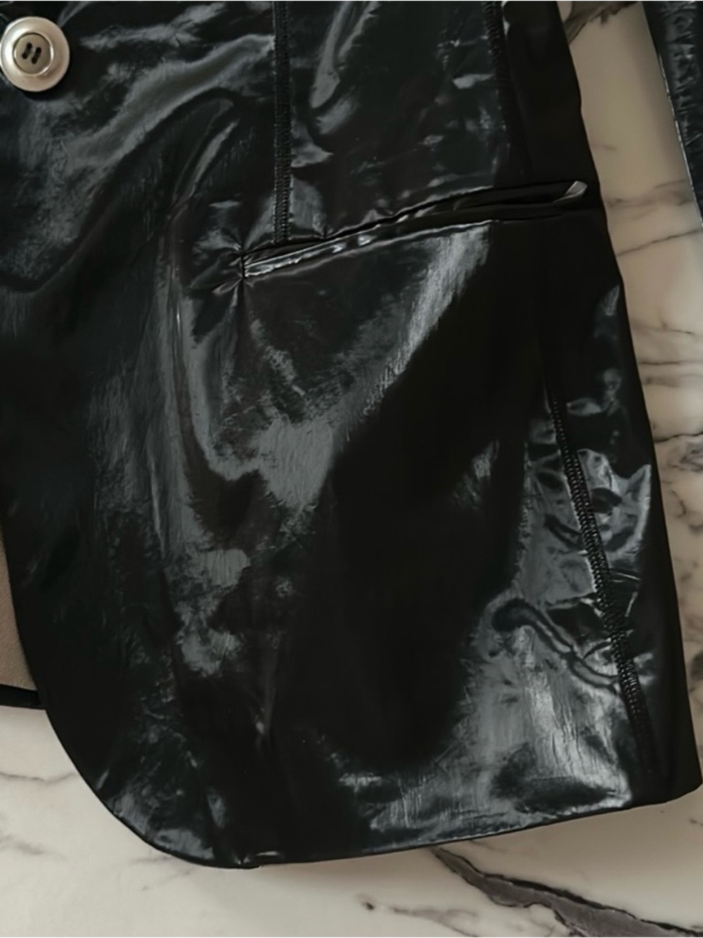 Giorgio Armani Shiny Black Women's Blazer - Picture 7 of 10